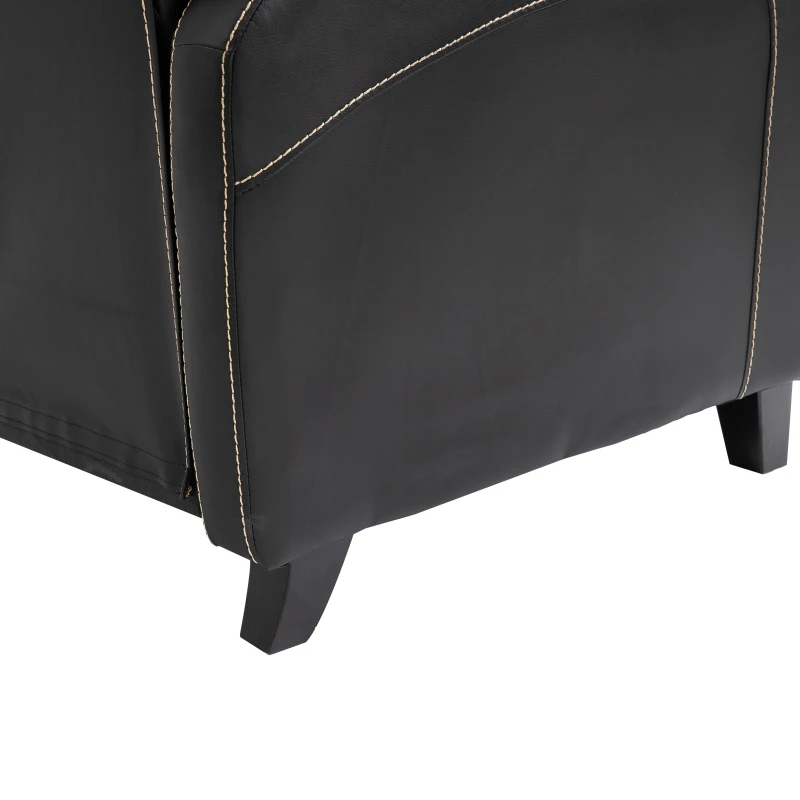 HOMCOM® massagestoel met voetsteun en verwarmingsfunctie | relaxstoel | zwart | 70 x 93 x 100 cm