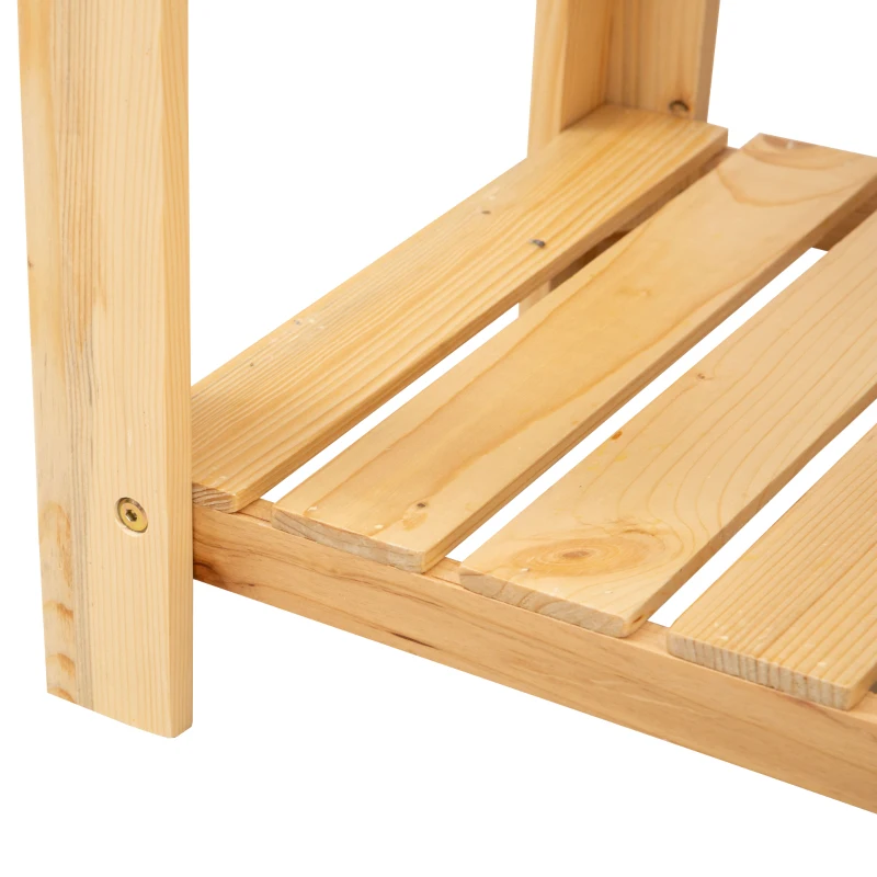 Outsunny Plantentafel tuintafel voor tuin balkonterras gemaakt van natuurlijk vurenhout