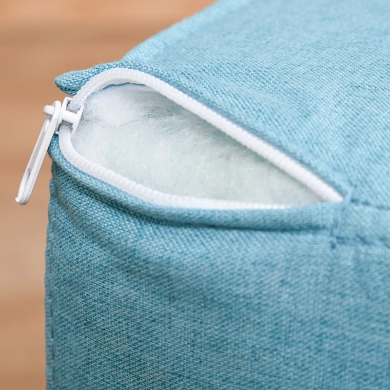 HOMCOM Fauteuil Slaapbank Slaapbank Enkele bank met wasbaar kussen Blauw