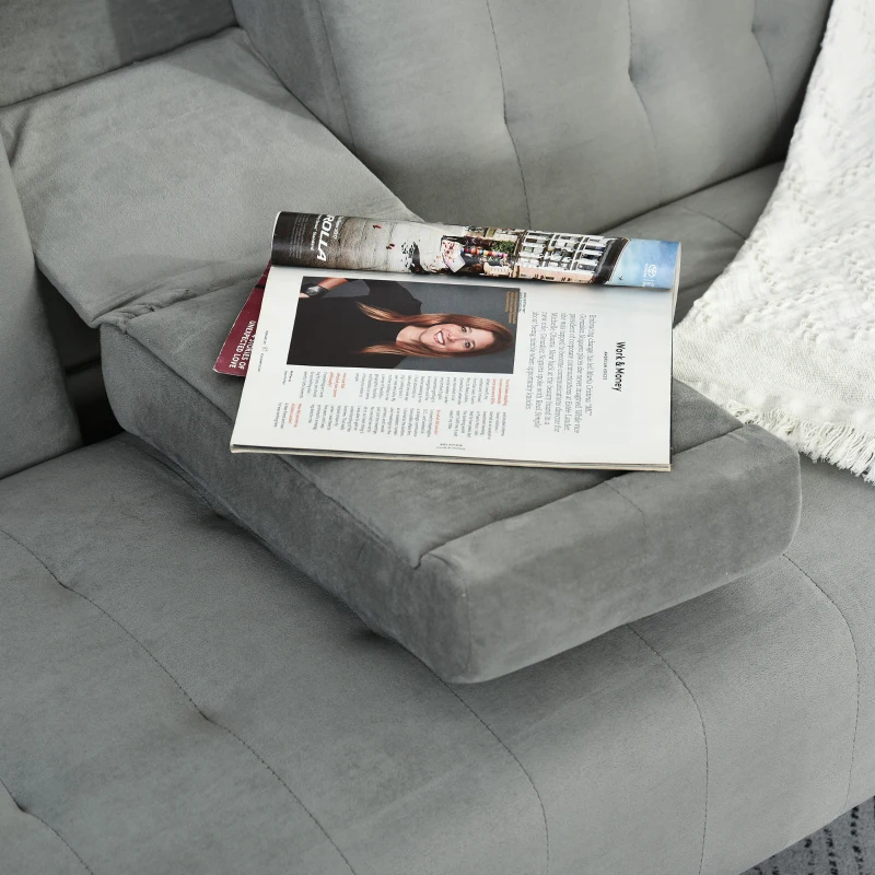 HOMCOM slaapbank opklapbare bank 3-zitsbank in stof