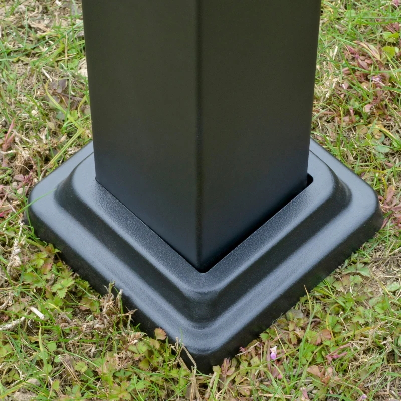 Outsunny paviljoen 3 x 3 m pergola met verstelbaar stoffen dak uv + waterbestendig staal