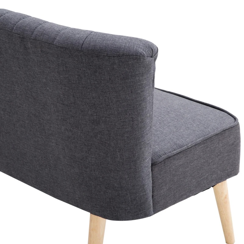 HOMCOM Sofa 2-zits bank stoffen bank zitmeubel gestoffeerde bank loungebank 2 kleuren