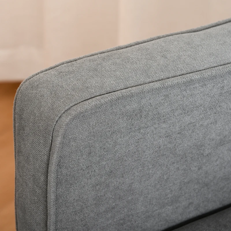 HOMCOM Eenpersoonsstoel relaxstoel met opbergruimte gestoffeerde stoel bank houten poten polyester