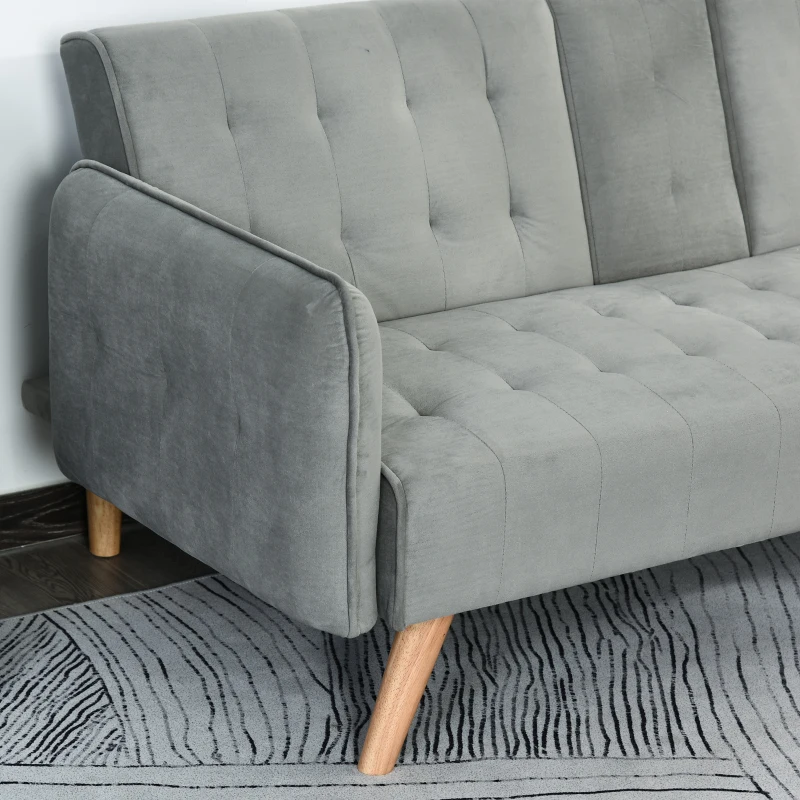 HOMCOM slaapbank opklapbare bank 3-zitsbank in stof