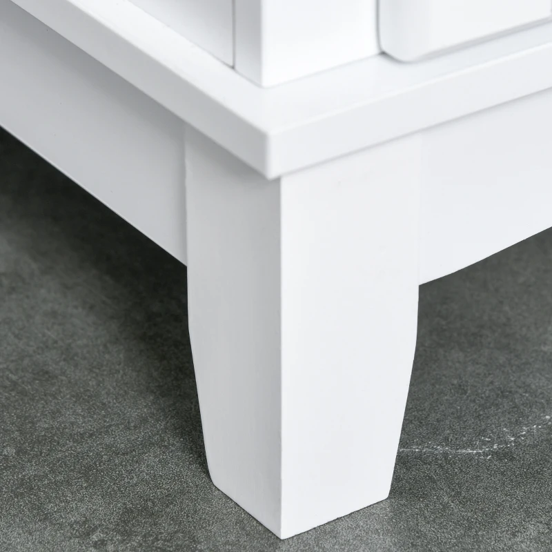 HOMCOM Keukenkast met lade hoge kast met verstelbare planken ladekast hout