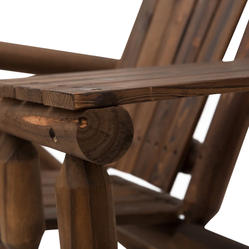 Outsunny Tuinbank met tafel tuinmeubel zitbank 2 stoelen massief hout bruin