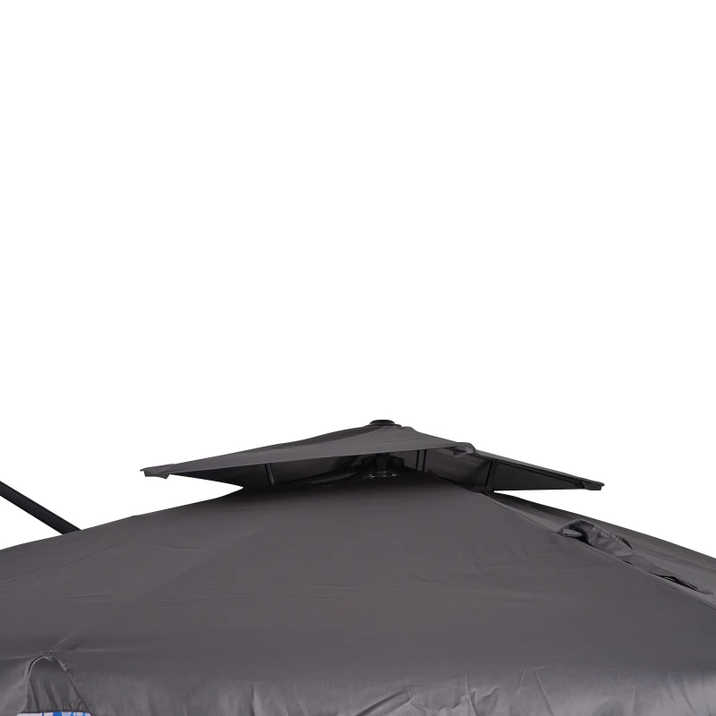 Parasol UV50+ zweefparasol en 4 gewichten inclusief beschermhoes aluminium
