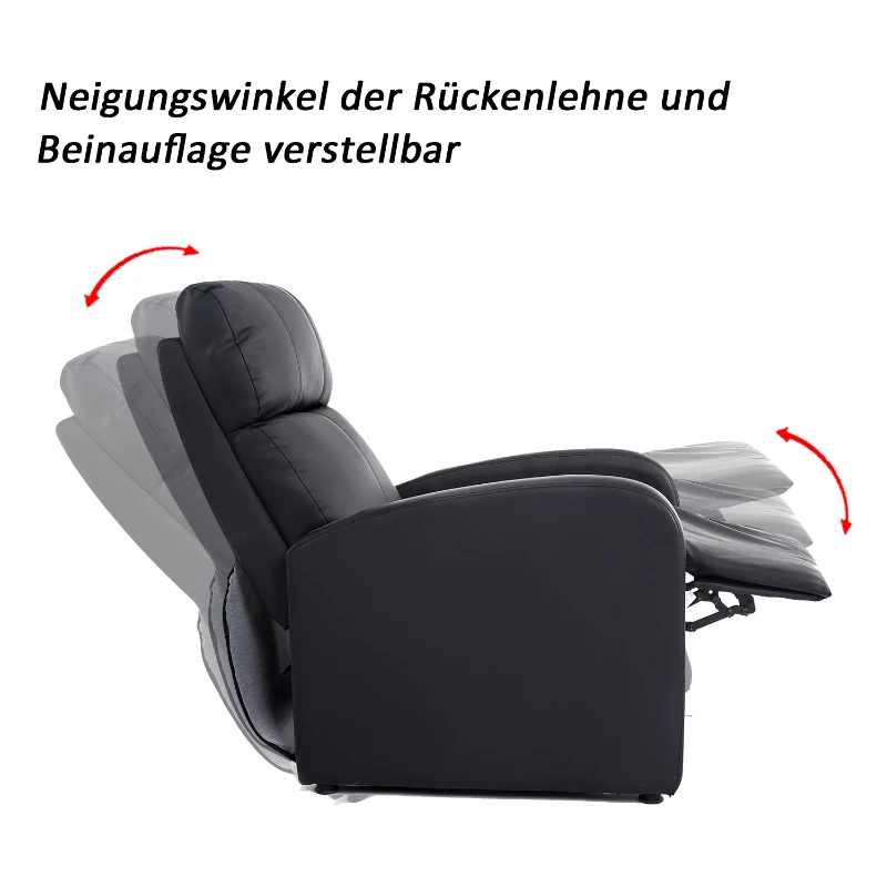 HOMCOM tv-stoel met ligfunctie