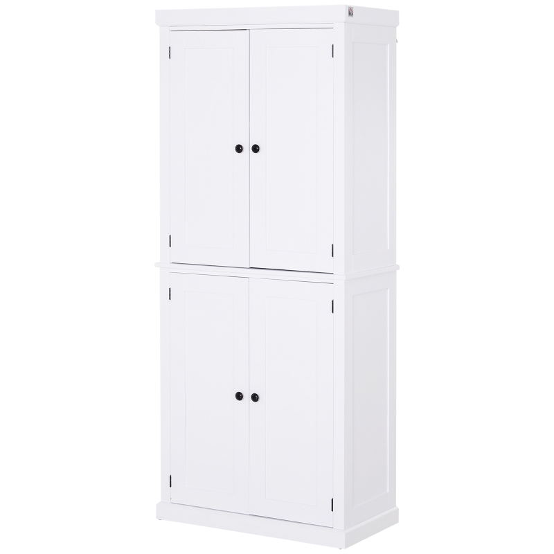 Tall Kitchen Storage Cupboard W/ Adjustable Shelf Wood