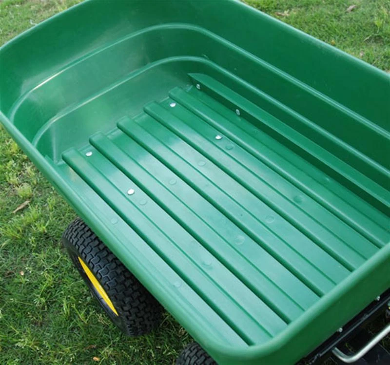 Outsunny Heavy Duty 4 Wheel Trolley, 125L-Dark Green