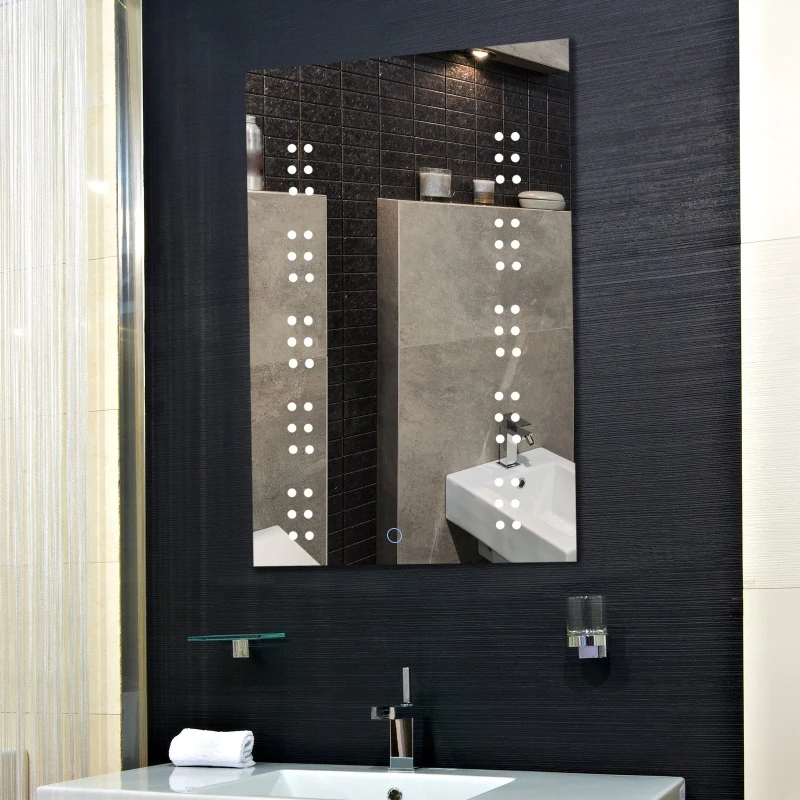 Kleankin Led Touch Sensor Mirror, 70.5×50.5×3.5 cm