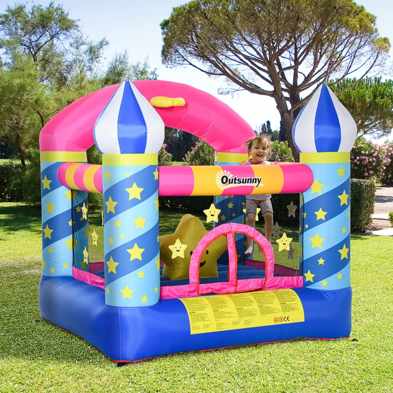 Outsunny Bounce Castle Inflatable Trampoline Octopus Design L200*W200*H210CM