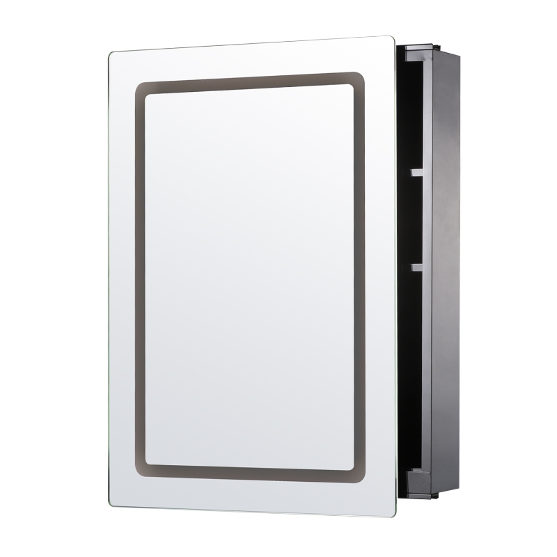 HOMCOM 76L×53W×13T cm LED Mirror Cabinet-Silver