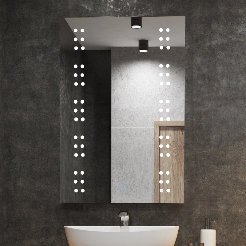 Kleankin Led Touch Sensor Mirror, 70.5×50.5×3.5 cm