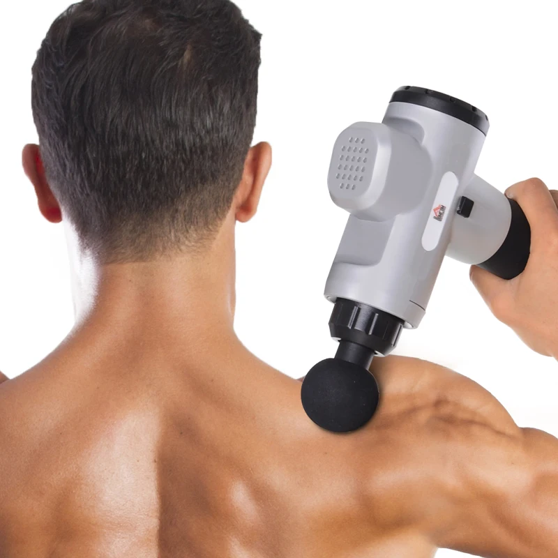 HOMCOM Silica Gel 6-Head 20-Level Intensity Handheld Electric Massager Black