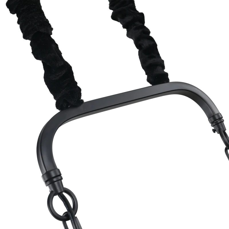 HOMCOM Steel Frame 6 Glass Light Ceiling Pendant Black/Gold