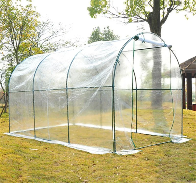 Outsunny Transparent Walk in Greenhouse, Steel Frame, L size