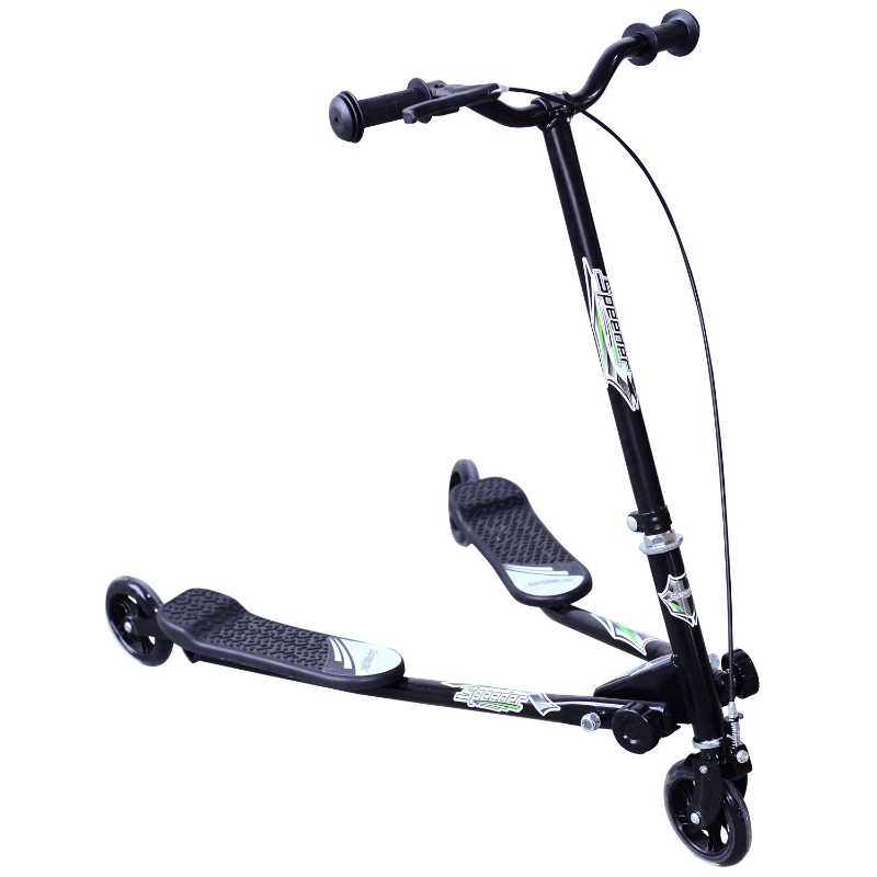 HOMCOM Kids 3 Wheels Speeder Scooter-Black
