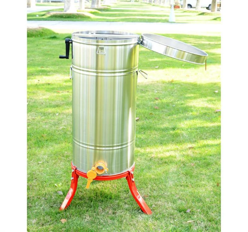 HOMCOM Honey Extractor, Stainless Steel, 4 Frames