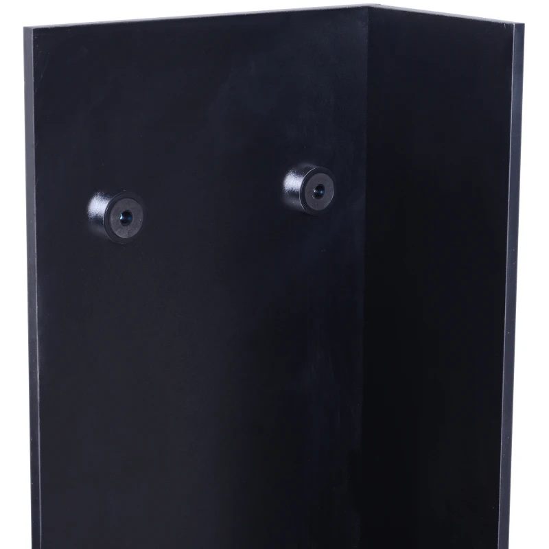 HOMCOM 180 Degree Rotating Corner Desk L- Shaped Table Home Office Workstation Black