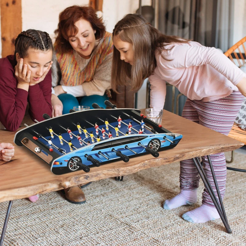 HOMCOM 2ft Indoor MDF Football Table-Top Blue