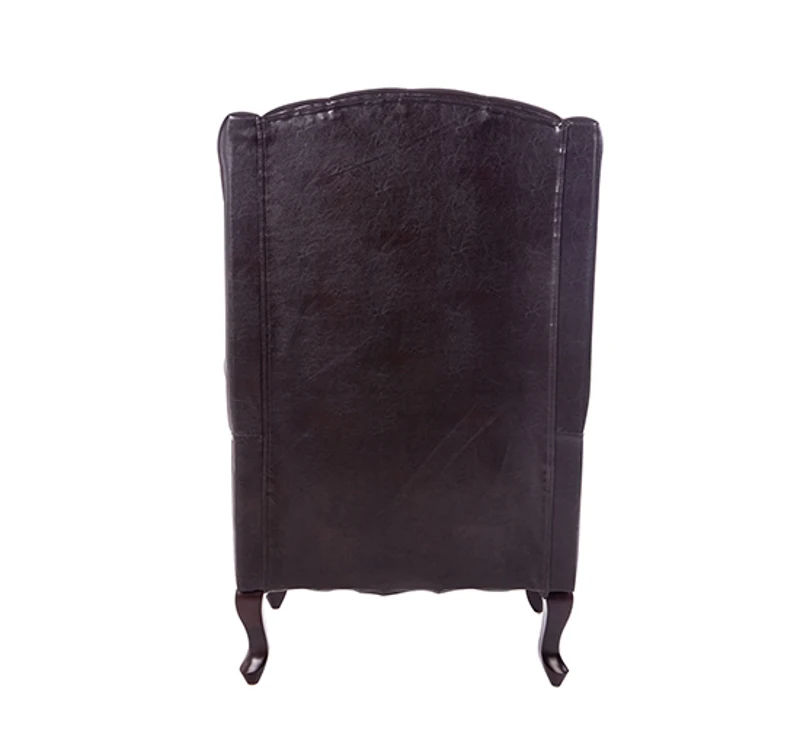 HOMCOM PU Leather Vintage Style High Back Armchair-Brown