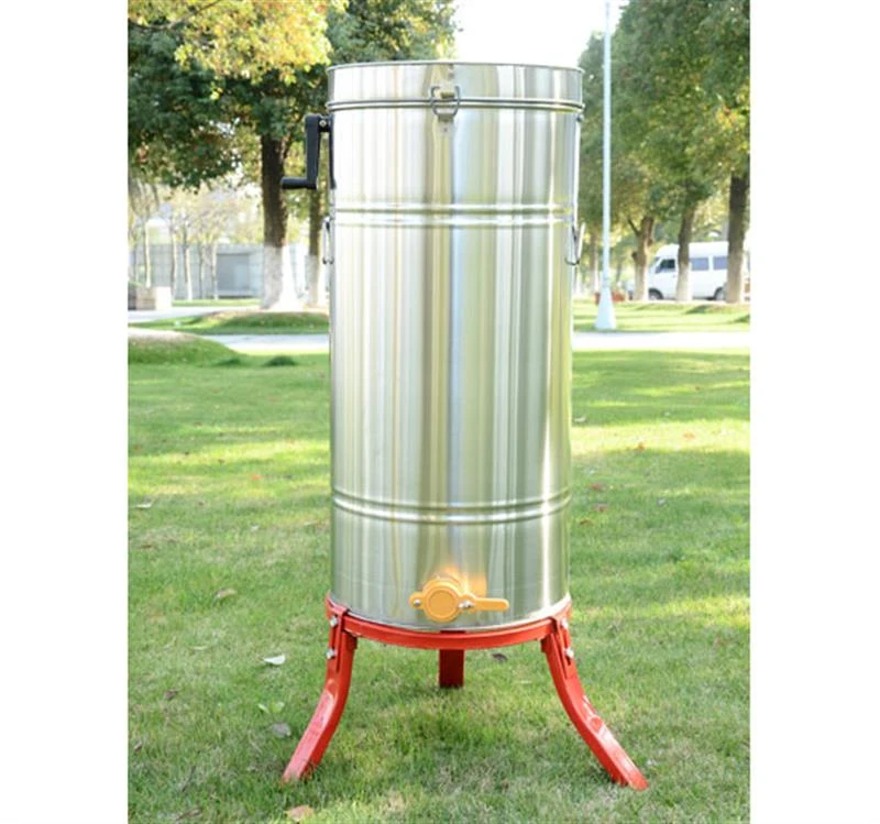 HOMCOM Honey Extractor, Stainless Steel, 4 Frames