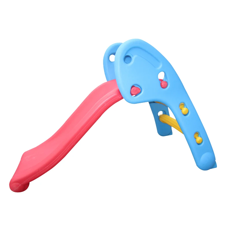 HOMCOM Toddler Plastic Play Area 2-Step Slide Multi-Colour