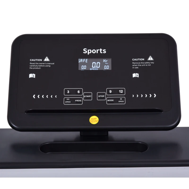 HOMCOM Steel LCD Display Motorised Treadmill Black