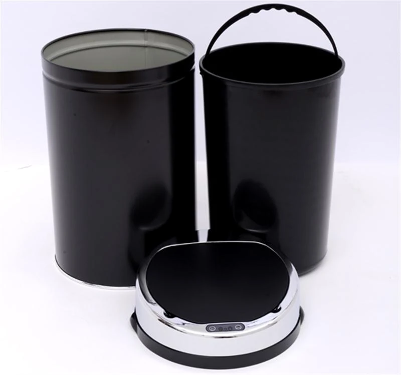 HOMCOM 30 L Stainless Steel Sensor Trash Can W/ Bucket-Black