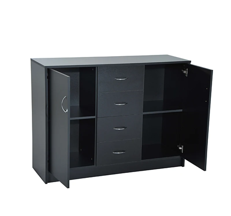 HOMCOM 120Wx40Dx90H cm Drawer Cabinet-Black