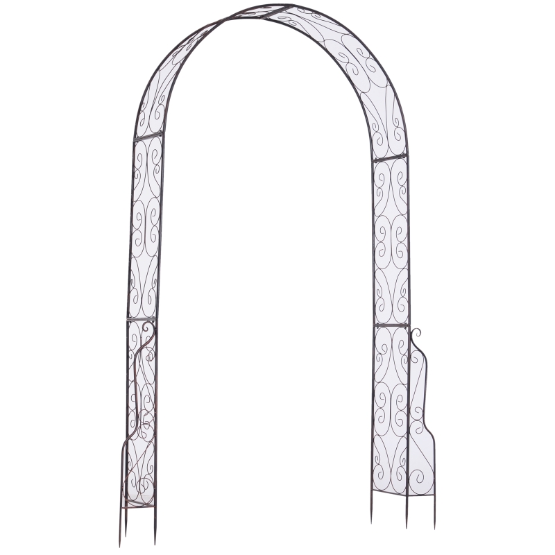 Outsunny 7.5ft Garden Arch Arbor Decorative Climbing Plants Lawn Wedding