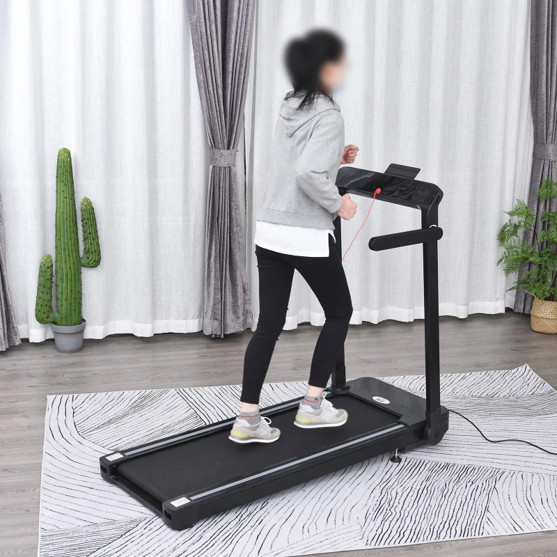 HOMCOM 600W Foldable Steel Motorised Treadmill Black