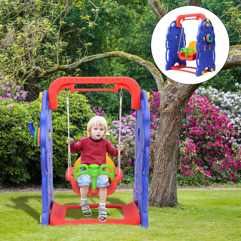 HOMCOM Children Swing Garden Playground-Multi-colour