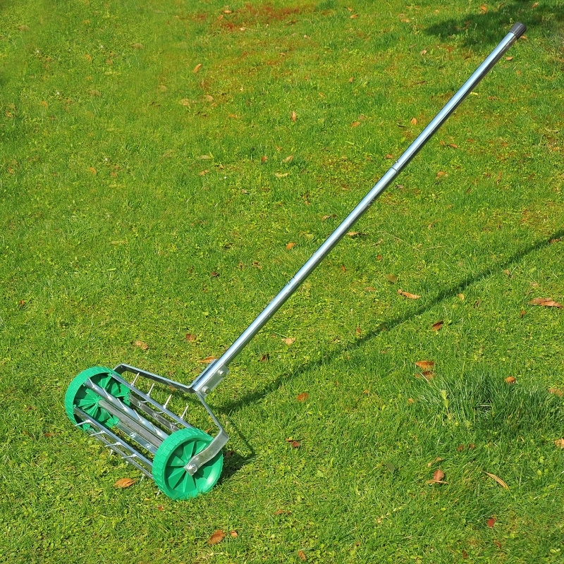 Outsunny Lawn Aerator RollerGreen/Silver
