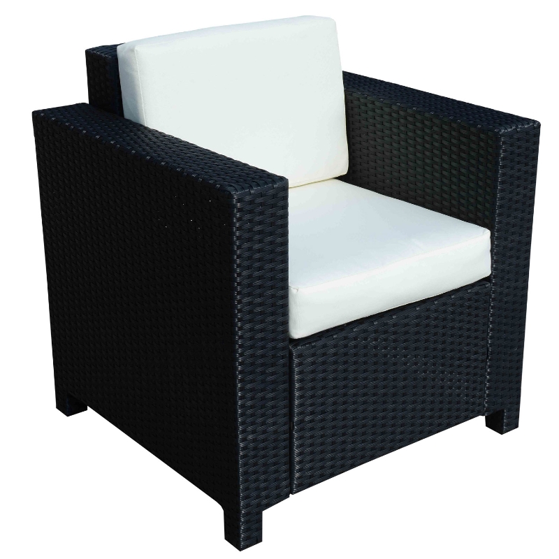 Outsunny Rattan Single Sofa Chair-Black