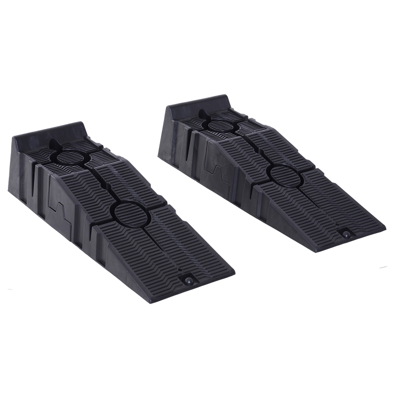 DURHAND Heavy Duty 2.5 Ton Plastic Car Lifting Ramps Automotive Vehicle Garage 1 Pair