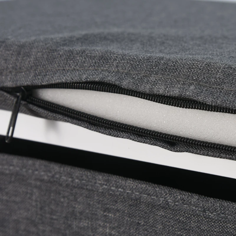 HOMCOM MDF 3-Drawer Shoe Storage Bench White/Grey