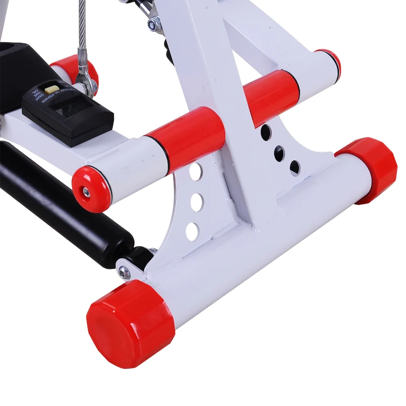 HOMCOM Foldable Step Machine, Height Adjustable Stepper w/ LCD Display and Handlebar, Twister Steppers for Exercise Workout Home Gym Office