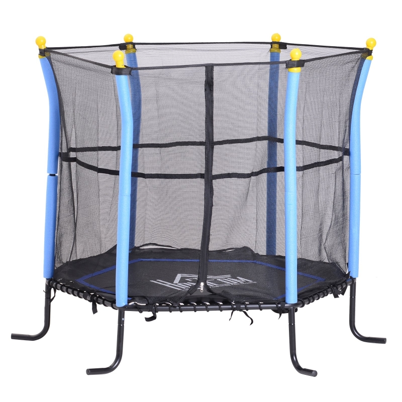 HOMCOM Mini Trampoline, D155x122.5cm-Blue