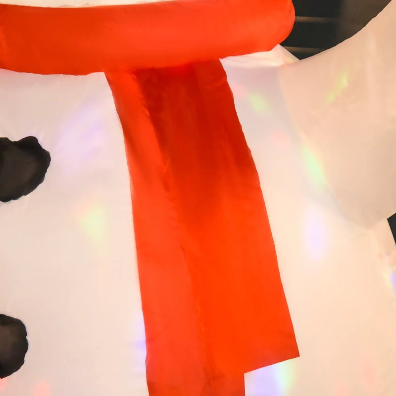 HOMCOM 6ft Inflatable Snowman Penguin the North Ploe Sign Holiday Yard Decoration with LED Lights Lawn Blow Up Decor