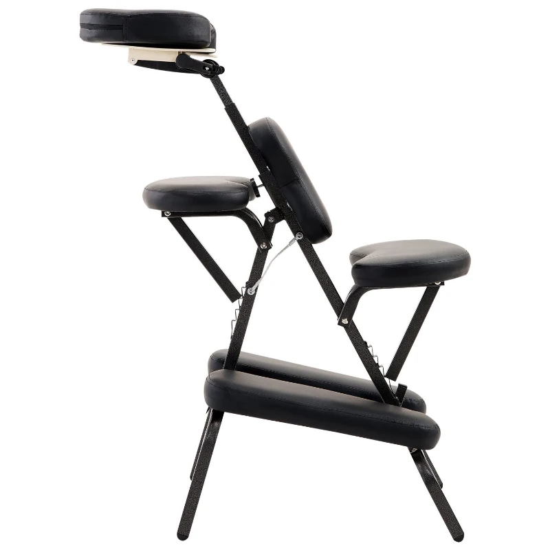 HOMCOM Foldable Massage Chair, Steel-Black