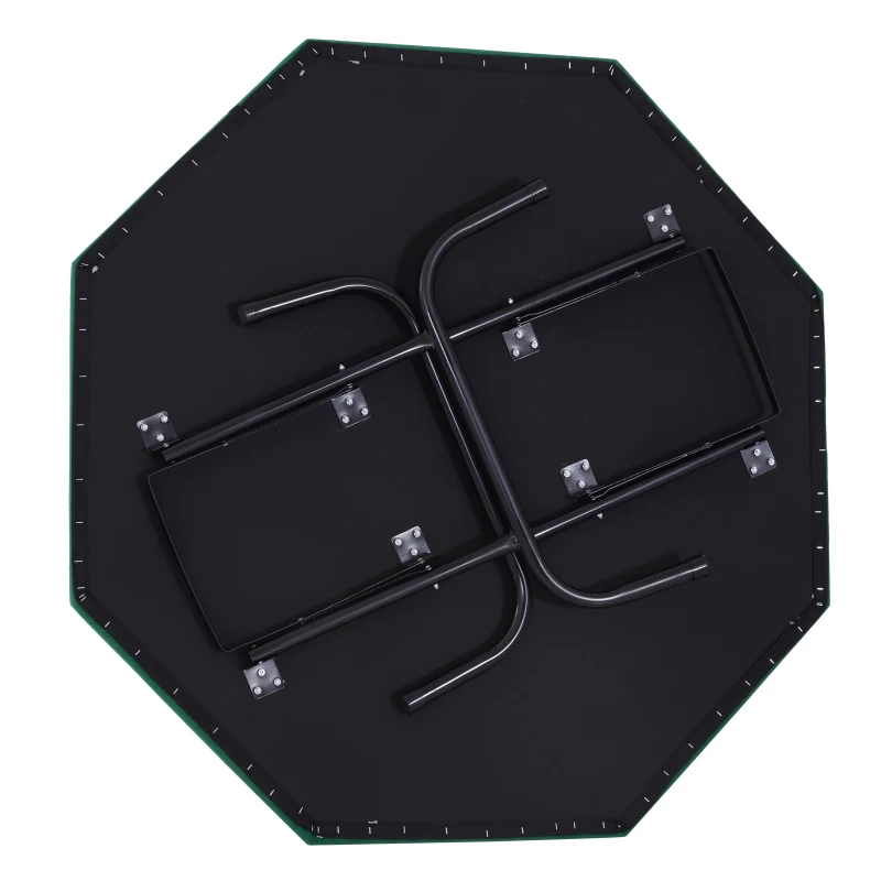 HOMCOM MDF 8 Player Folding Poker Table Green