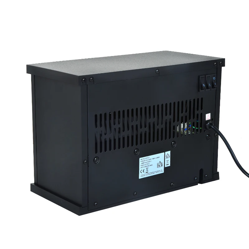 HOMCOM Fire Wood LED Flame Electric Fireplace-Black