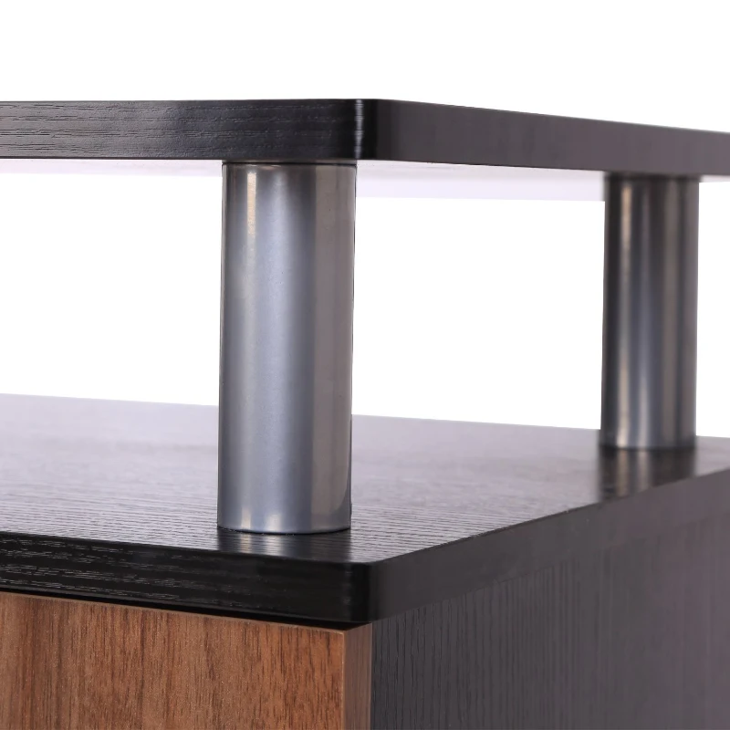 HOMCOM Particle Board TV Stand Media Centre Unit Wood Tone