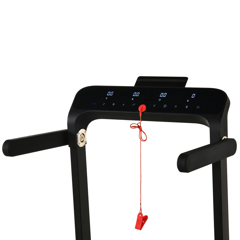 HOMCOM 500W Foldable Steel Motorised Treadmill w/ LCD Monitor Black