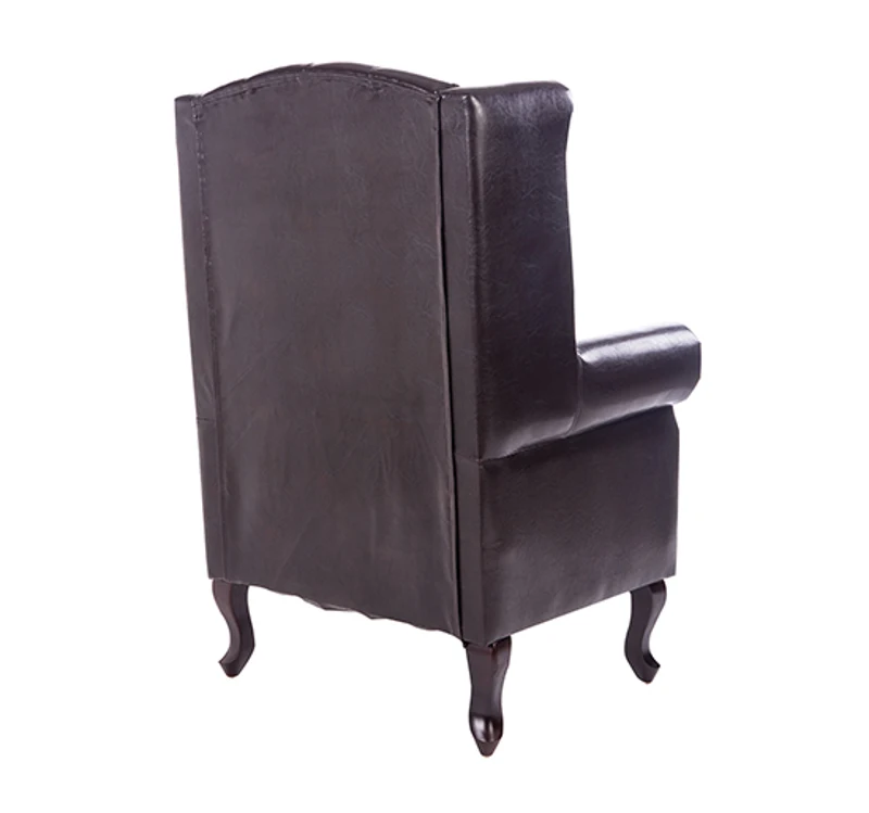 HOMCOM PU Leather Vintage Style High Back Armchair-Brown