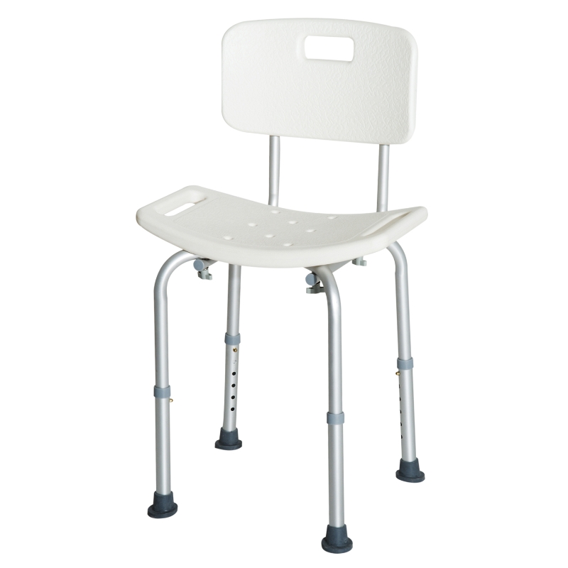 HOMCOM Bath Chair Shower Seat Safety Bathroom Elderly Aids Adjustable Positions