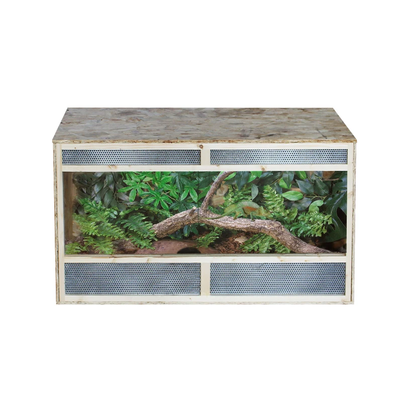 HOMCOM 2.6 Ft Wooden Reptile Vivarium House