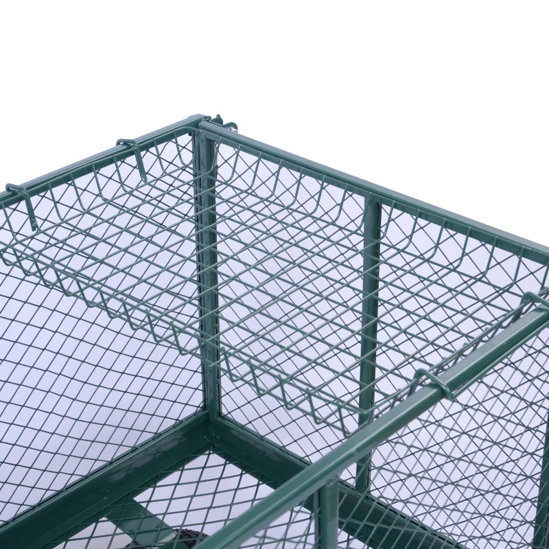 Outsunny Heavy Duty Garden Trolleys 4 Wheels, Large Size-Green